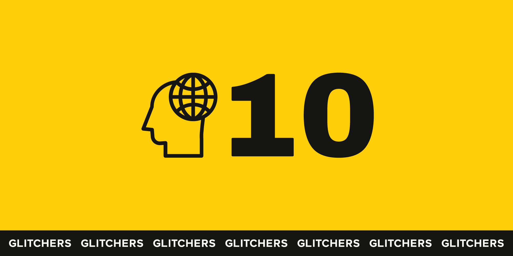 GLITCHERS 10th anniversary celebration showing the company's journey and growth.